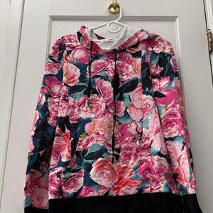 Bearsland Floral Pink and Black Nursing  Hoodie